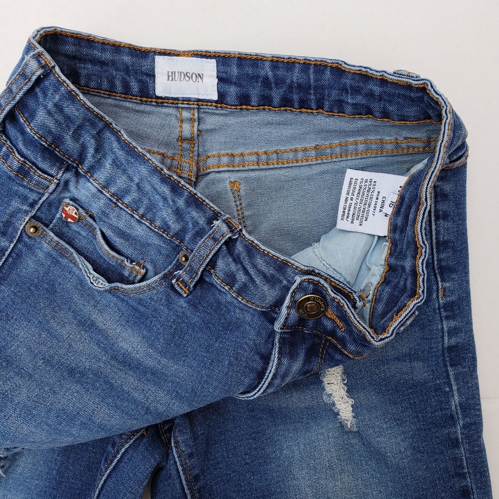 Girl's HUDSON Denim Stretchy Shorts sz 16 - Picture 5 of 8